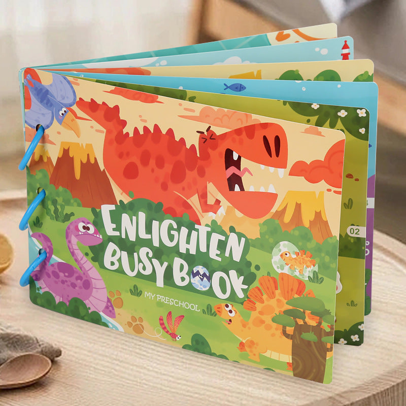 Educational Quiet Paste Book Full English Early Education Velcro Paper Enlightenment Toys